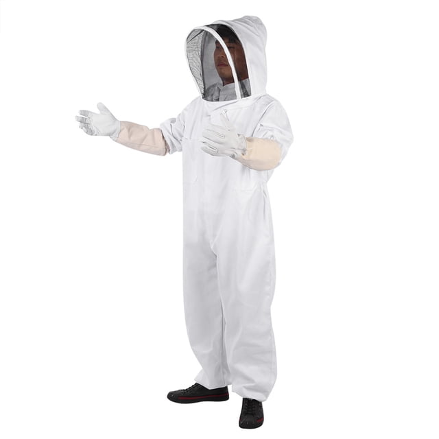 Professional Beekeeping Protective Suit Gloves with Compact Hat Design Elastic Waist Wrists and Ankles Essential Equipment for Child Visiting Bee Farm Includes 3 Pockets with Zippe