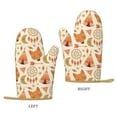 thumbnail image 2 of XMXT Silicone Oven Mitts, Cartoon Dreamcatcher Fox Thickened Non-Slip Baking Gloves for Kitchen Cooking Grill, 2 Pcs, 2 of 9