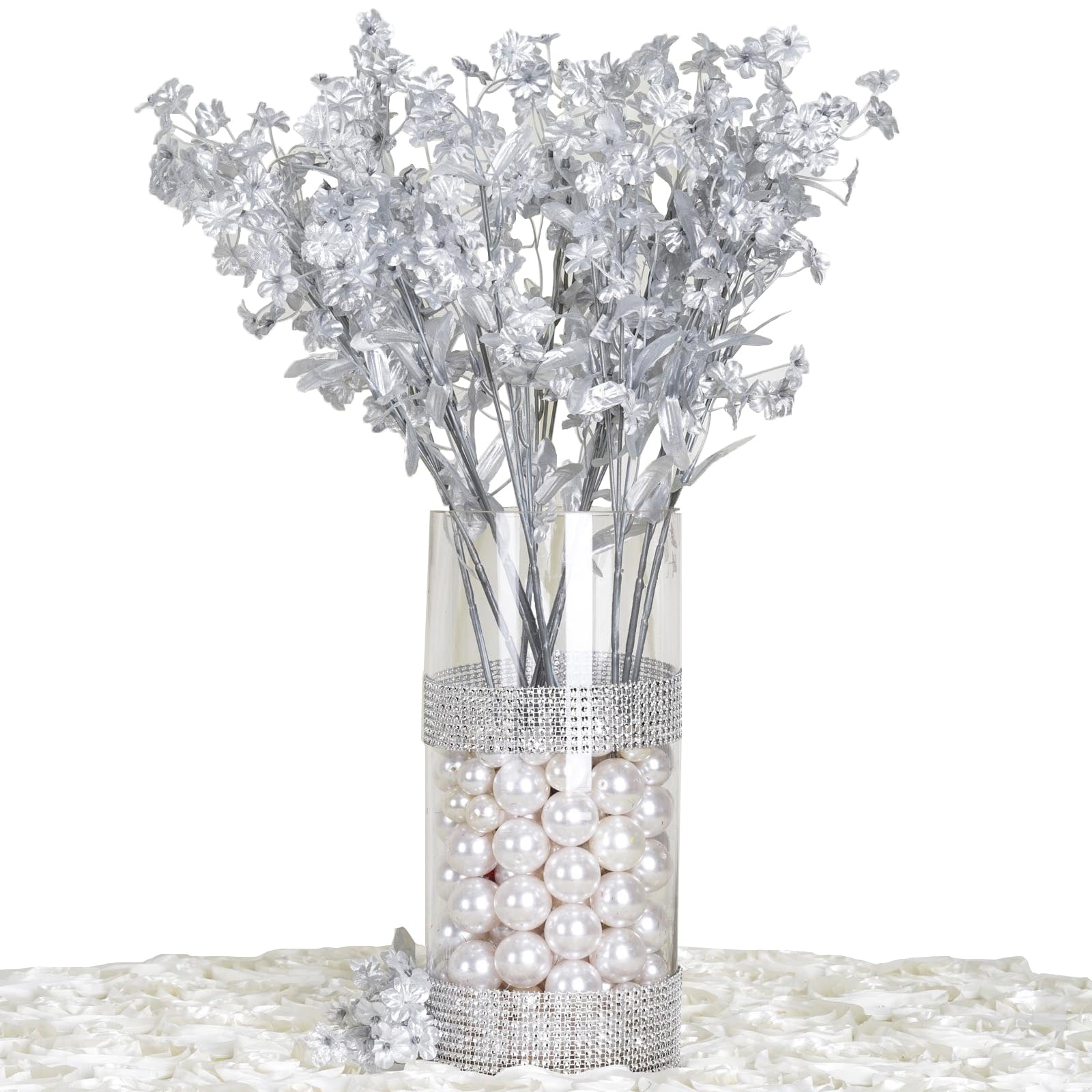 Efavormart 12 bushes BABY BREATH Artificial FILLER FLOWERS for DIY