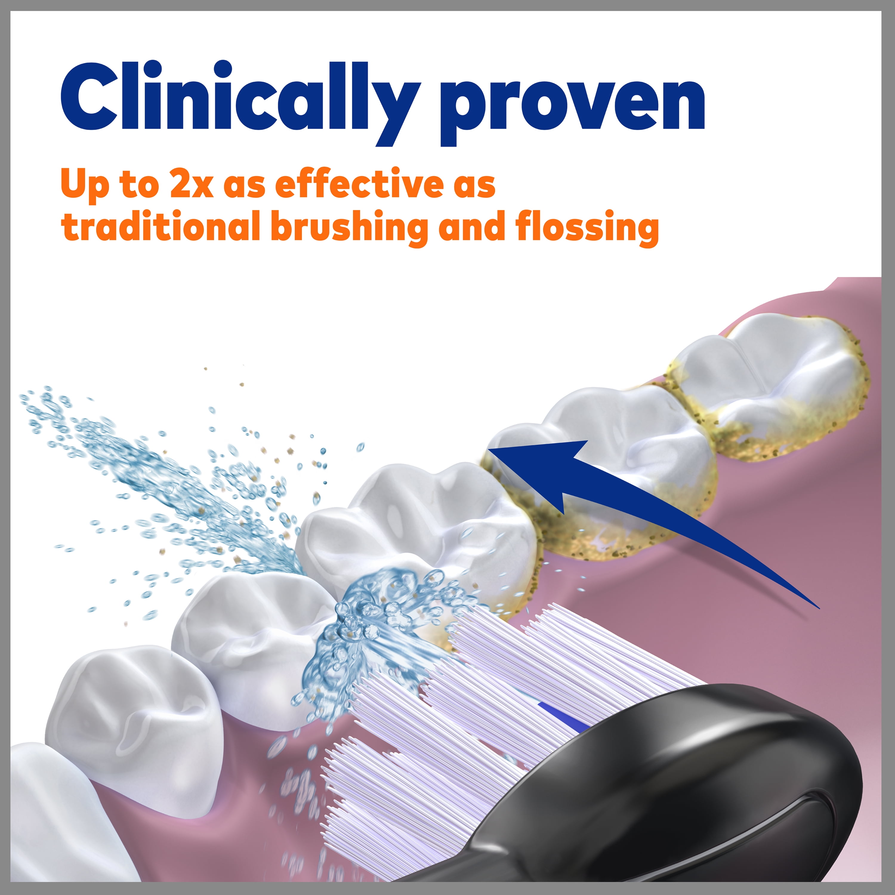 Waterpik Genuine Full Size Replacement Brush Heads for Sonic-Fusion Flossing Toothbrush SFFB-2EB, 2 Count Black