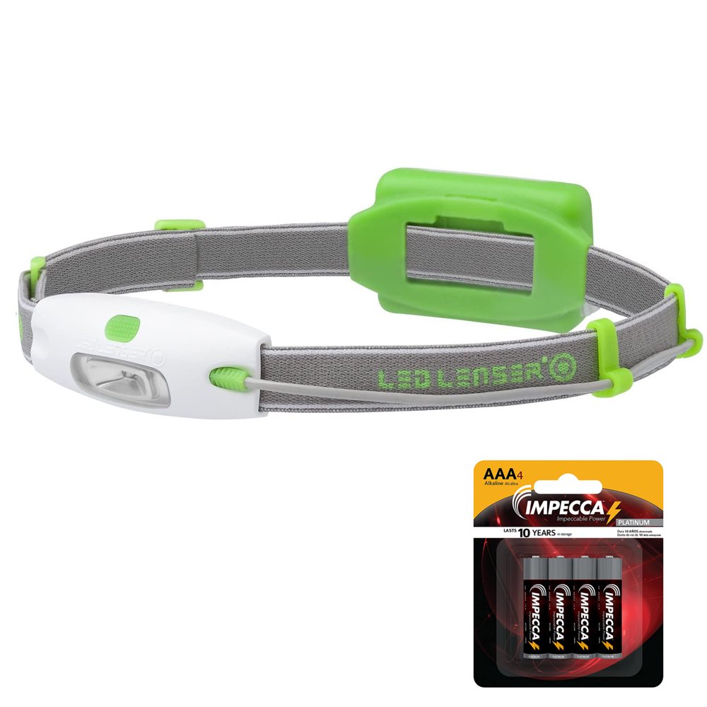 LEDLENSER Running Sport Neo H4 Battery Powered Headlight Lamp, 90 Lumens, Wide Beam with 4