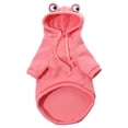 thumbnail image 2 of Dog Hoodie Basic Coat Cute - Frog Shape Warm Hoodies Pet Cold Weather Clothes Outfit Outerwear for Cats Puppy Small Medium Dogs(Pink,L), 2 of 9
