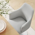 thumbnail image 5 of Modway Lippa Vegan Leather Upholstered Swivel Dining Armchair in White White, 5 of 10
