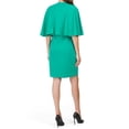 thumbnail image 3 of London Times Women's Capelet Jacket Mini Dress Dress Set-Green / 12, 3 of 4