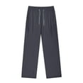 thumbnail image 5 of CCRFTGI Pj Pants for Men Dark Gray Men's Loungewear Pants Casual Drawstring Mens Pajamas Lightweight Long Pants with Pockets Dark Gray L, 5 of 9