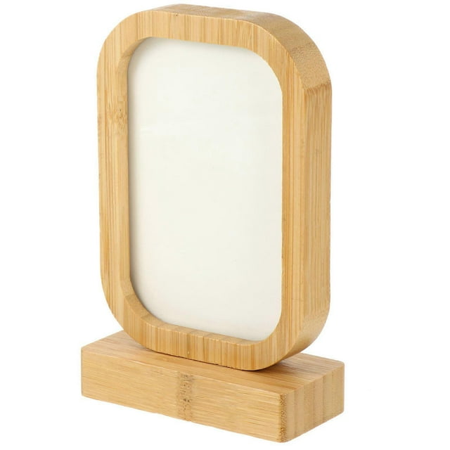 Bamboo Photo Frame 1 Pc Rectangular Shape Ideal For Office Use 14.8x9cm Size Functional Photo Display