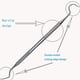 thumbnail image 4 of Espejo Dental de acero inoxidable, juego de herramientas preparadas para dentista, sonda, Kit de cuidado Dental, pinzas de instrumento, escalador Drepanotario de azada, 5 uds., 4 of 5