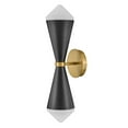 thumbnail image 6 of 84122BK Lark Betty - 16W 2 LED Wall Sconce In Mid-Century Modern-22 Inches Tall and 5.5 Inches Wide-Black/Lacquered Brass Finish, 6 of 12