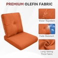 thumbnail image 5 of Patiobula Outdoor 10-Piece Deep Seat Cushion,24 x 22, Water Repellent, Fade Resistant, Deep Seat Bottom and Back Cushion for Chair, Sofa, and Couch,Orange, 5 of 7