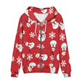 thumbnail image 4 of DISNIMO Christmas Sweatshirts for Women Snowman Snowflake Printed Hoodies Zip Up Hooded Jackets Long Sleeve Sport Sweatshirt with Pockets, 5XL, 4 of 5