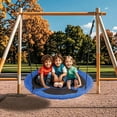 thumbnail image 2 of YSNW 48 Inch Large Blue Saucer Tree Swing Set for Kids Adults 700lb Weight Capacity Waterproof Flying Swing Seat with Adjustable Hanging Ropes for Outdoor Playground, Backyard(Blue), 2 of 8