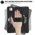 thumbnail image 3 of Funda para iPad Pro 11 2025 / 2024, Silicona Anti-caída + Capa Protectora de PC con Asa, Correa para el Hombro, Funda Protectora Resistente a Golpes y Tres Pruebas para Tablet, Negro, 3 of 6
