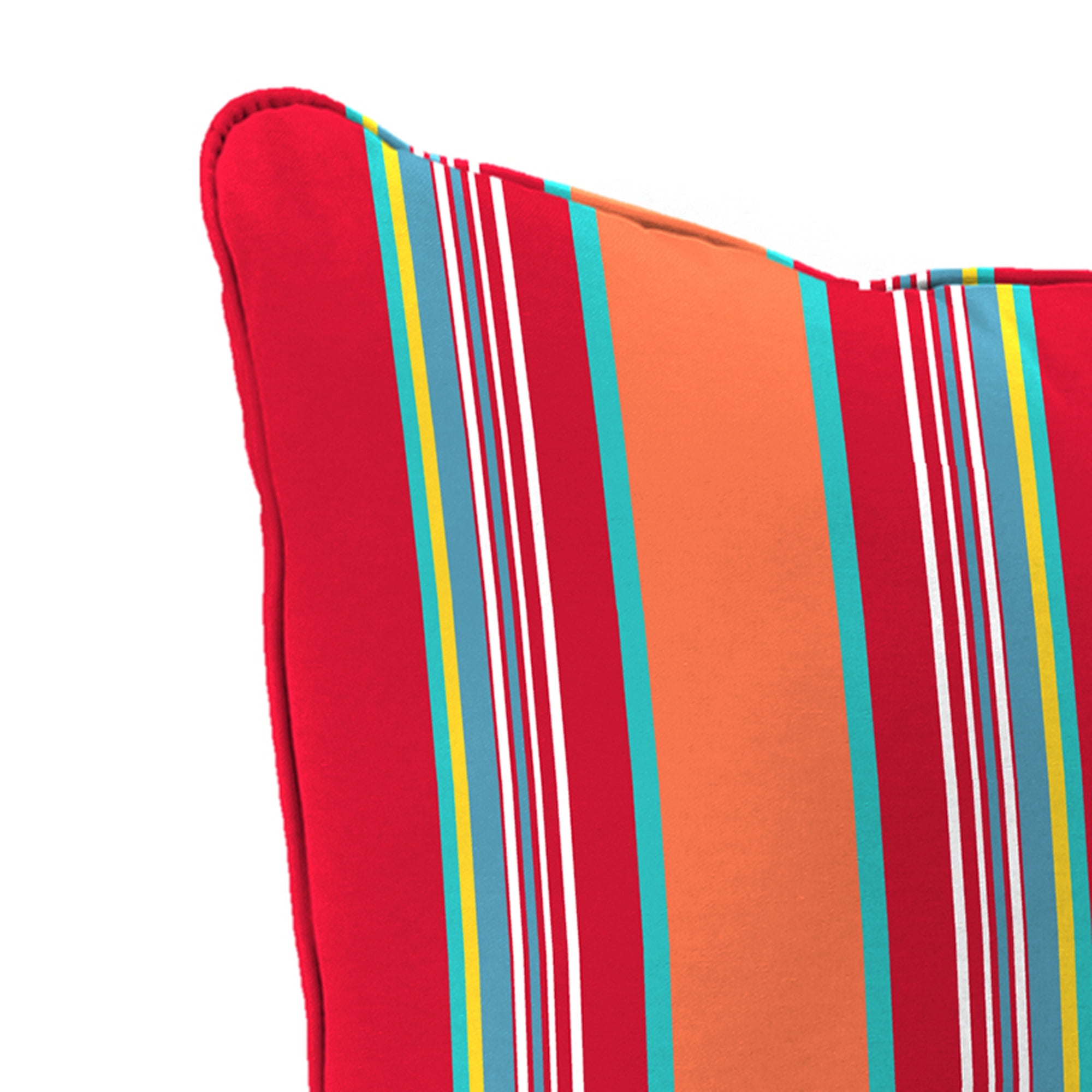 Jordan Manufacturing 48" x 24" Mulberry Red Stripe Rectangular Outdoor Deep Seat Chair Cushion Set with Welt