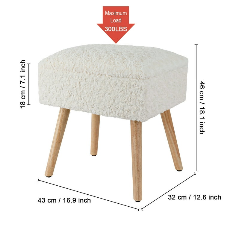 Faux fur vanity online stool five below