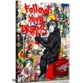 thumbnail image 1 of Lienzo decorativo mural Monkey Street Graffiti Follow Dreams, 40 x 30 cm, 1 of 9