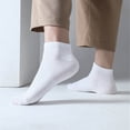 thumbnail image 2 of Thermal Socks 10pcs Short Cotton Socks Solid Color Simple Design, 2 of 5