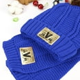 thumbnail image 4 of Ugoldhm Kids & Teens Winter Hat Scarf Set - Beanie Fleece Lined Hats & Crochet Scarves Warm 2 Piece Set, 4 of 6