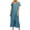 Dark Blue, variant on QUYUON Women Summer Midi Dress Casual Loose Round Neck Short Sleeve T-Shirt Dress Side Split Linen Dress with Pockets A-Line Beach Sundress Wedding Guest Long Shirt Dress, Gray L