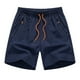 thumbnail image 1 of pstuiky Pantalones cortos para hombre, Pantalones cortos casuales cómodos de moda para hombre, de color liso, con cintura elástica regular, para playa Pantalones cortos deportivos para hombre, 1 of 2