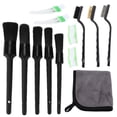 thumbnail image 1 of Car Cleaning Detailing Brush Set Different Sizes Double Head Design with Thick Drying Towel, 1 of 9