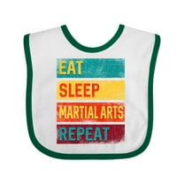 Inktastic Eat Sleep Martial Arts Repeat Boys or Girls Baby Bib