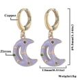 thumbnail image 3 of Pendientes colgantes de media luna, color azul, 3 of 4