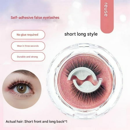 Magnetic Eyelashes No Glue Easy Apply Reusable Natural False Lashes 1 Pair