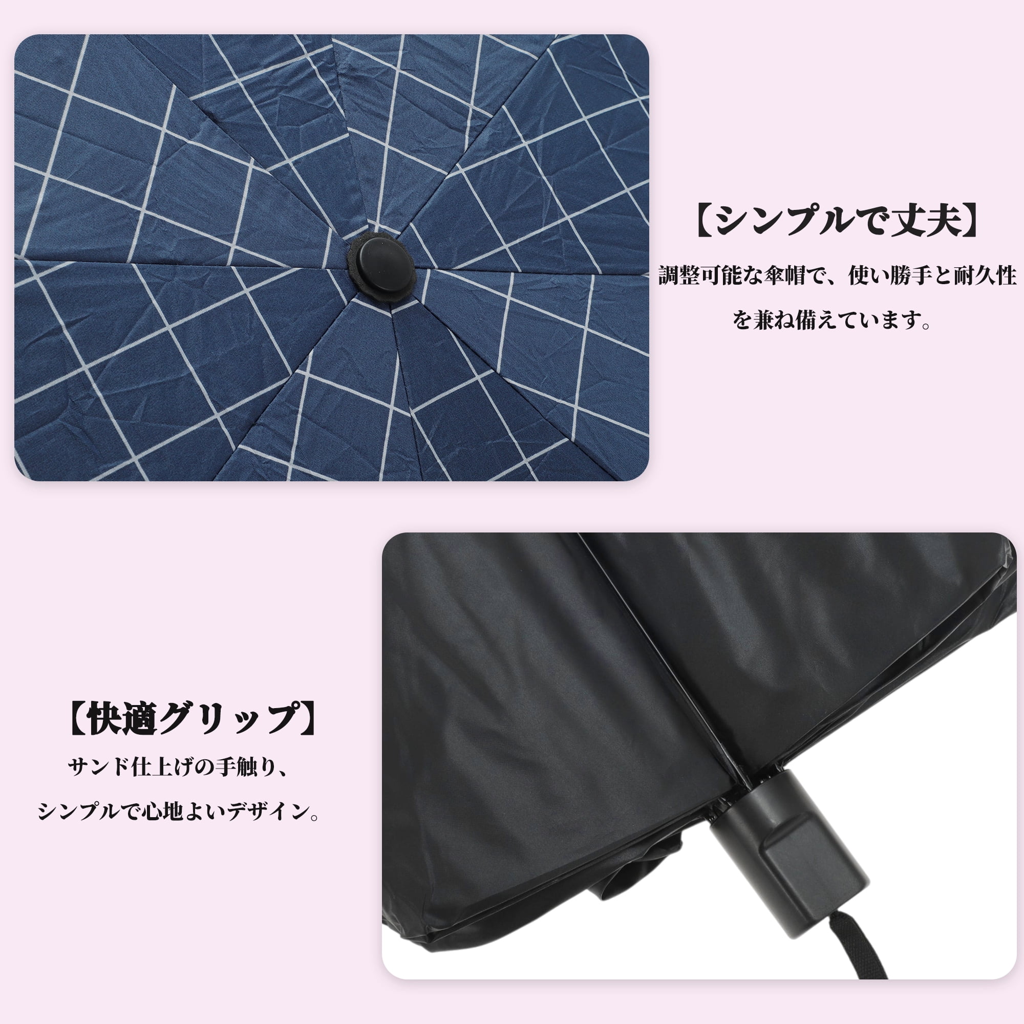 Unique Bargains Portable Manual Open Close Rain Windproof  Umbrella Navy Blue