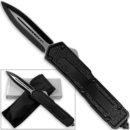 Tactical Boot Knife - OTF Vigorator Spear Point In-Out Knife Assisted Open Tactical Glass Breaker