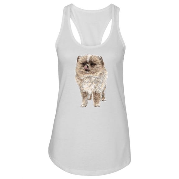 Cute Pomeranian Design . Tank Women -Image by Shutterstock, Female x-Small