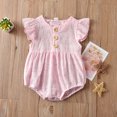 thumbnail image 2 of Penkiiy Infant Baby Girls Summer Sleeveless Cute Breathable Solid Color Rompe Baby Sleep and Play Pajamas 12-18 Months Pink 2023 Summer Deal, 2 of 9