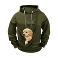 thumbnail image 5 of Dolkfu Loose Hoodies Mens Pullover Pet Pouch Sweatshirts Hooded Drawstring Plus Size Shirt for Men 4X, 5 of 5