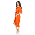 thumbnail image 2 of Vestido Drapeado Roman Fashion Juvenil 1059 Naranja, 2 of 6