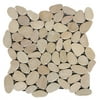 Rainforest Tan Honed Sliced Pebble Floor and Wall Tile 12" x12" (5.0 Sq. ft. / Case)
