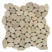 Rainforest Tan Honed Sliced Pebble Floor and Wall Tile 12" x12" (5.0 Sq. ft. / Case)