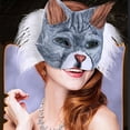 thumbnail image 2 of Therian Mask Kit With Pre Felted Cat Mask And Eye Meshes Include 5 Pcs Faux Mask Fur And Self B, 2 of 7