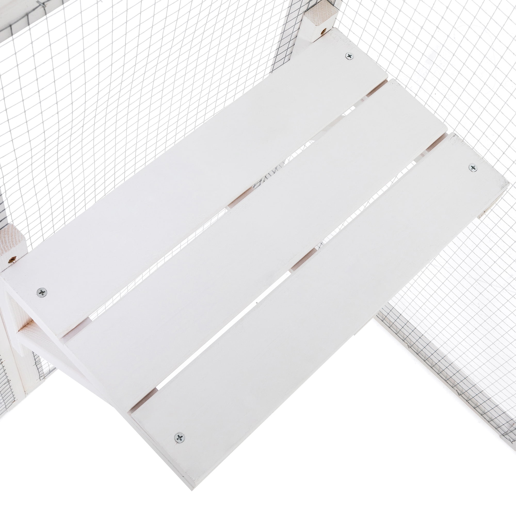 Pefilos 64" Cat House Outdoor Catio Cat Enclosures Wooden Kitty House with Platforms, Waterproof Roof, Hammock, White Pefilos 64" Cat House Outdoor Catio Cat Enclosures Wooden Kitty House with Platforms, Waterproof Roof, Hammock, White