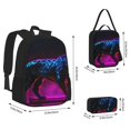 thumbnail image 2 of Balery Futuristic Purple Panther A、 Mochila escolar 3 en 1 para niños: mochila resistente con lonchera térmica y estuche para lápices. Mochila escolar para niños y niñas., 2 of 7