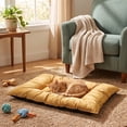 thumbnail image 5 of Short Pile Pet Mat with Ties Cushioned Gripped Bottom Non Slip Crates Furniture for Cats Small Dogs Indoor Soft Washable All Seasons Bed, 5 of 6
