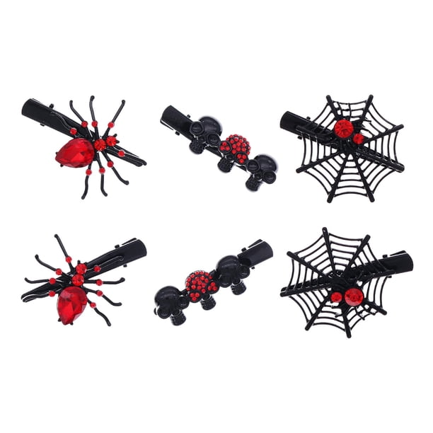 6 piezas de pinzas para el pelo de Halloween, s de disfraz, horquillas con forma , joyería Rojo Yuyangstore pinzas para el cabello de halloween