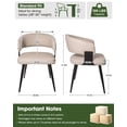 thumbnail image 3 of Modern Kitchen Chair Set of 4, Upholstered Faux Leather Dining Chairs with Curved Back, Easy Assembly for Dining Room Restaurant Cafe, Gray, 3 of 8