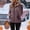 (Fashion 105)Purple, variant on Women Full Zip Fuzzy Fleece Jacket Soft Plush Winter Outerwear with Side Pockets Double-Faced Fleece Cardigan Jacket for Women