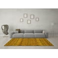 thumbnail image 3 of Ahgly Company Machine Washable Indoor Rectangle Abstract Yellow Modern Area Rugs, 8' x 12', 3 of 4