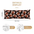 thumbnail image 3 of Fotbe Brown Football On Black Funda para Almohada Corporal con Diseño, Funda de Microfibra Ultrasuave de 20x54 Pulgadas, Ropa de Cama Elegante, 3 of 7