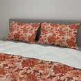 thumbnail image 2 of Floral Comforter & Sham Bedding Set, Flowers Branches Blossoming Design Vintage Gardening Blooms Retro Art, 3 pcs Duvet Set Microfiber Filling Quilt, 5 Sizes, Burnt Sienna Rust Peach, by Ambesonne, 2 of 4