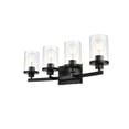 thumbnail image 6 of Living District Saanvi 4-Light Iron & Glass Bath Sconce in Black/Clear, 6 of 6