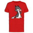 thumbnail image 1 of Cartoon Cat Asking For Food T-Shirt Men -Image by Shutterstock, Male XX-Large, 1 of 2