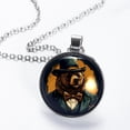 thumbnail image 2 of Xiong Fugu Elegant Glass Circular Pendant Women's Necklaces, 2 of 5