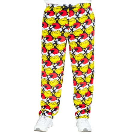 

Grinch All Over Santa Hat Christmas Pajamas Lounge Pants