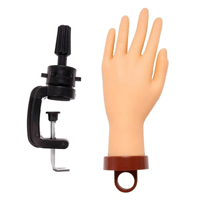 lionlar Bendable Practice Hands Nail Art Training Display Manicure Hand with Bracket